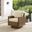 Bradenton Wicker Swivel Rocker Outdoor Chair In Sand and Weathered Brown