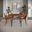 Brennan 5 Piece 42 Inch Round Dining Set with Faux Leather Chairs In Light Brown