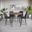 Brennan 5 Piece Round Counter Height Dining Set with Upholstered Barstools In Dark Brown