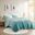 Brielle Ombre Shaggy Long Fur 2 Piece Twin/Twin XL Comforter Mini Set In Aqua