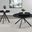 Briggs Round Marble Printed Glass Top Occasional Table Set In Black