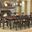 British Isles 76" Oak Black Extendable Oval Dining Room Set