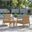 Brisbane 3-Piece Teak Wood Outdoor Patio Set In Light Brown EEI-5835-NAT-LBR