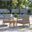 Brisbane 3-Piece Teak Wood Outdoor Patio Set In Natural Gray EEI-5835-NAT-GRY