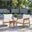 Brisbane 3-Piece Teak Wood Outdoor Patio Set In Natural White EEI-5835-NAT-WHI
