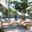 Brisbane 6-Piece Teak Wood Outdoor Patio Set In Natural White
