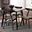 Britte Mid-Century Modern Beige Fabric Upholstered Dark Oak Brown Finished 5-Piece Wood Dining Set