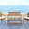 Burbank Teak Look and Beige 4-Piece Outdoor Set