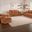 Burnett Chenille Upholstered Wide Arm Living Room Set In Burnt Orange