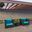Burrow 3 Piece Outdoor Patio Sofa Set In Espresso and Turquoise