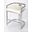 Butler Bravo Silver and White Faux Leather Counter Stool