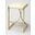 Natalya 25.5 Inch Square Upholstered and Metal Backless Counter Stool with Footrest In Gold