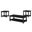 Cade 3 Piece Occasional Table Set In Black