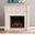 Calvert Carved Electric Fireplace In Ivory