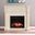 Calvert Carved Touch Screen Electric Fireplace In Ivory