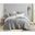 Camden Chambray Print Microfiber Comforter Set with Bed Sheets In Gray