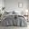 Camden Chambray Print Solid Comforter Set In Grey