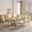 Camellia Field Rectangular Pedestal Dining Room Set In Caramel