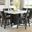 Camila Square Counter Height Set In Black
