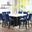 Camila Square Counter Height Set In Blue