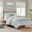 Caralie 5 Piece Seersucker Full/Queen Comforter Set with Throw Pillows In Green