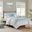 Caralie 5 Piece Seersucker King/Cal King Comforter Set with Throw Pillows In Aqua