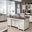 Caraway Aged Ivory 66 Inch Executive Home Office Set