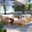 Carlsbad 3 Piece Teak Wood Outdoor Patio Set In Natural White EEI-5837-NAT-WHI