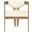 Carlyle Vegan Leather Dining Chair In Cream/Natural Wire Brush