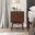 Caroline Mid Century Modern Brown Night Stand With 2 Drawers