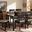Caron Modern And Contemporary Sand Fabric Upholstered Espresso Brown Finished Wood 7-Piece Dining Set