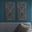 Carved Wall Panel 2 Piece Set In Antique Blue