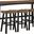 Caspian 4-Piece Pack Pub Height Set In Black and Brown
