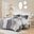 Cassie Ombre Shaggy Faux Fur 2 Piece Twin/Twin XL Comforter Set In Grey