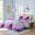 Cassiopeia Watercolor Tie Dye Printed Duvet 4 Piece Full/Queen Cover Set with Throw Pillow In Lavender