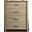 Celeste 32 Inch 4-Drawer Chest with Black Handles In Light Oak