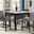 Celeste 5 Piece 42 Inch Marble Finish Counter Table and 4 Chairs In Gray
