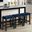 Celeste Theater Bar Table with 3 Stools In Blue and Black