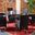 Challe Dining Set in Black and White