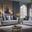 Chanelle Thick Velvet Fabric Upholstered 2Pc Living Room Set Made With Wood In Gray