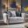 Chanelle Thick Velvet Fabric Upholstered Loveseat Made With Wood In Gray