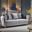 Chanelle Thick Velvet Fabric Upholstered Sofa Made With Wood In Gray