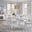 Charleston Extendable Rectangular Dining Set In White Dove