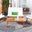 Chaston 4 Piece Living Set In White and Brown