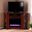 Claremont Color Changing Convertible Fireplace In Brown Mahogany