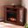 Claremont Electric Corner Touch Screen Fireplace With Storage In Brown Mahogany