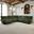Clemens Power Sectional In Jade Green