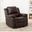 Clifton Leather Gel Glider Rocker Recliner In Burnished Brown