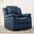 Clifton Leather Gel Glider Rocker Recliner In Navy Blue
