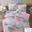 Cloud Cotton Printed 4 Piece Twin Duvet Cover Set In Pink